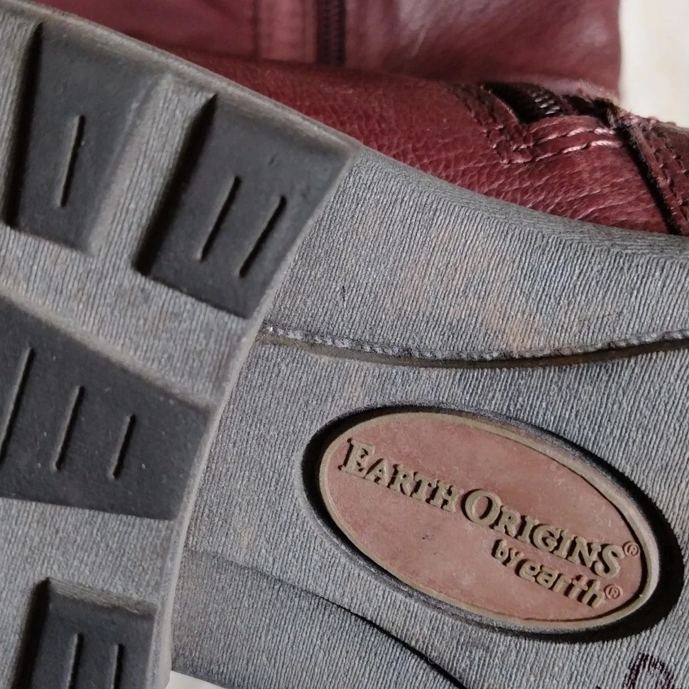 Earth Origins Penelope brown leather boots sz 7W. - Picture 2 of 15
